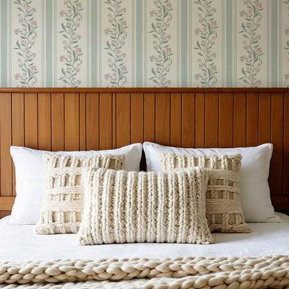 Rumi Climbing Coneflowers Butter Sage Wallpaper