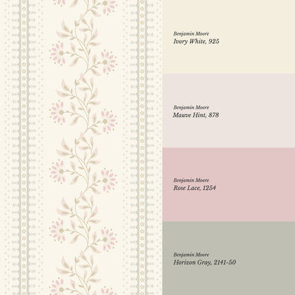 Ruth Serenade in Bloom Blush Wallpaper