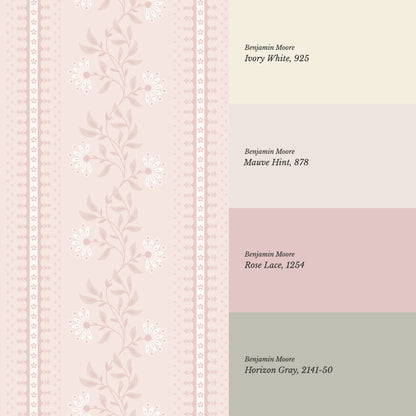 Ruth Serenade in Bloom Pink Wallpaper