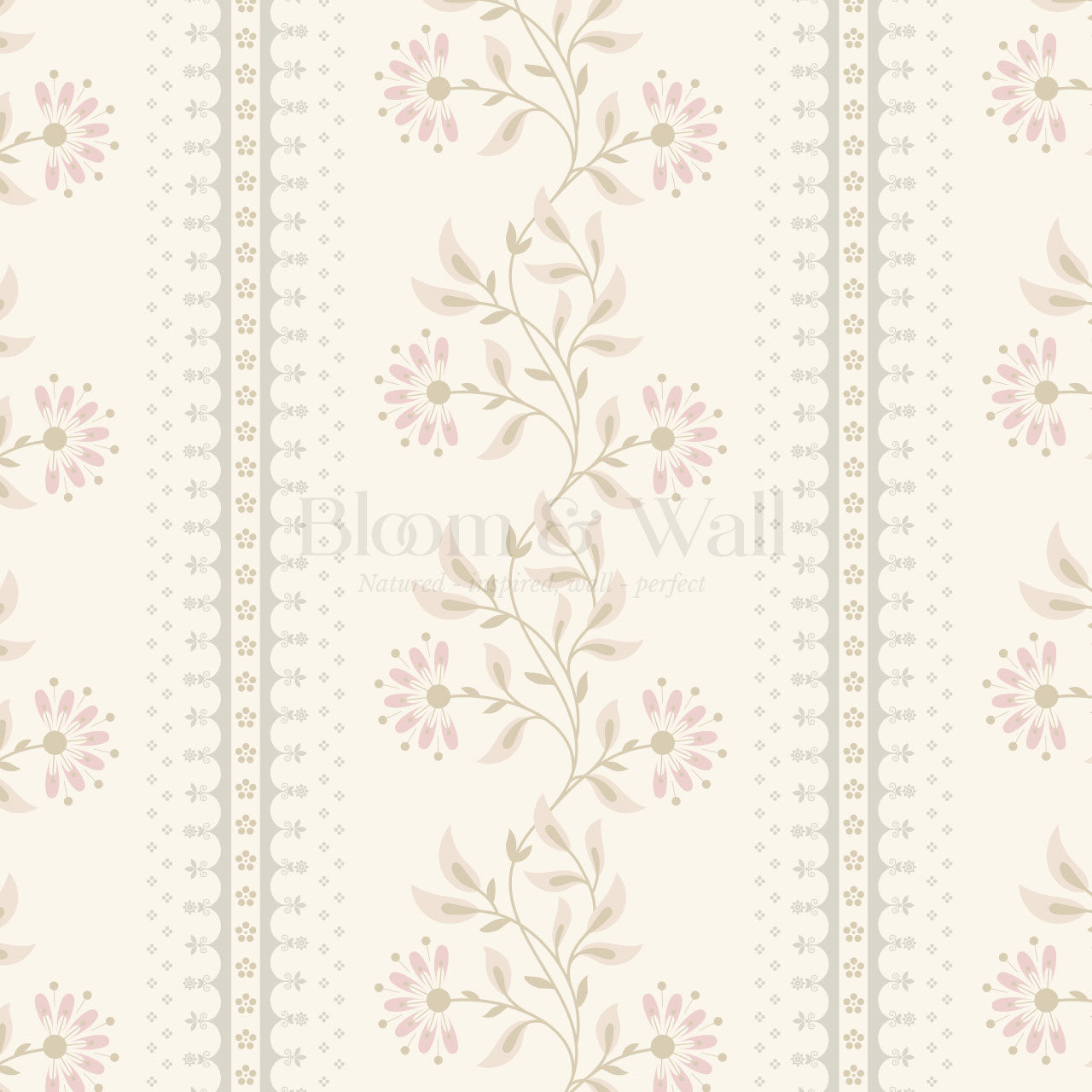 Ruth Serenade in Bloom Blush Wallpaper