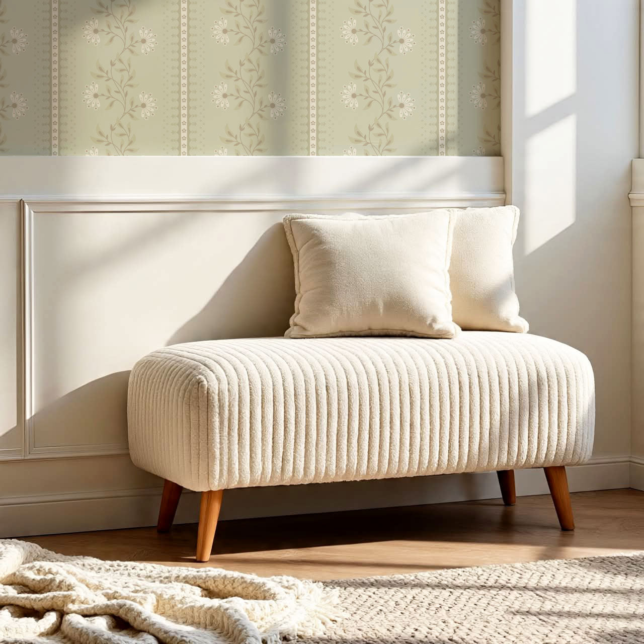 Ruth Serenade in Bloom Sage Wallpaper