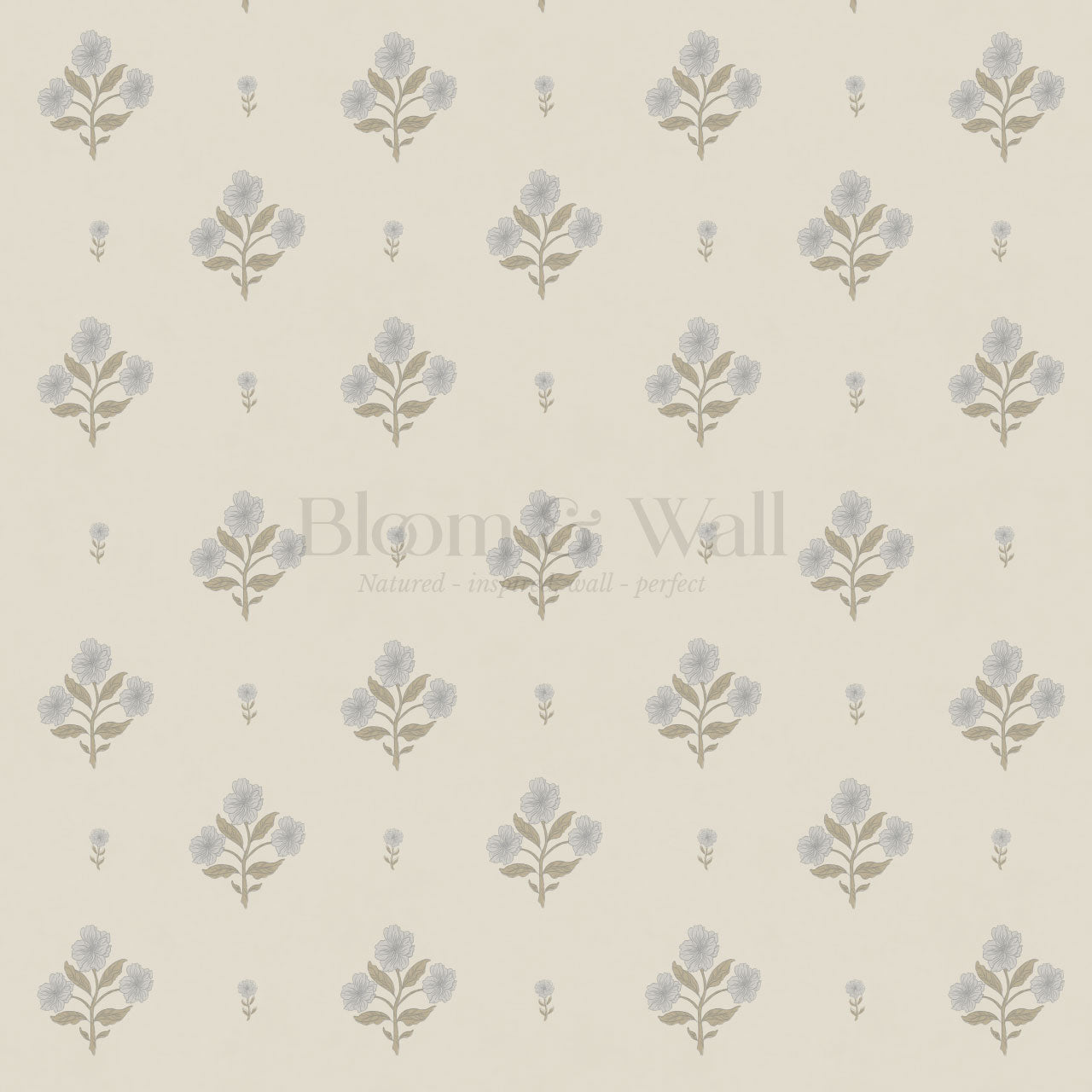 Rylee Keepsake Florals French Blue Wallpaper