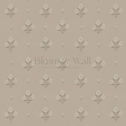 Rylee Keepsake Florals Warm Sand Wallpaper