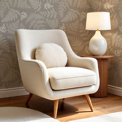 Sabela Woodland Ferns Pale Mauve Stone Wallpaper