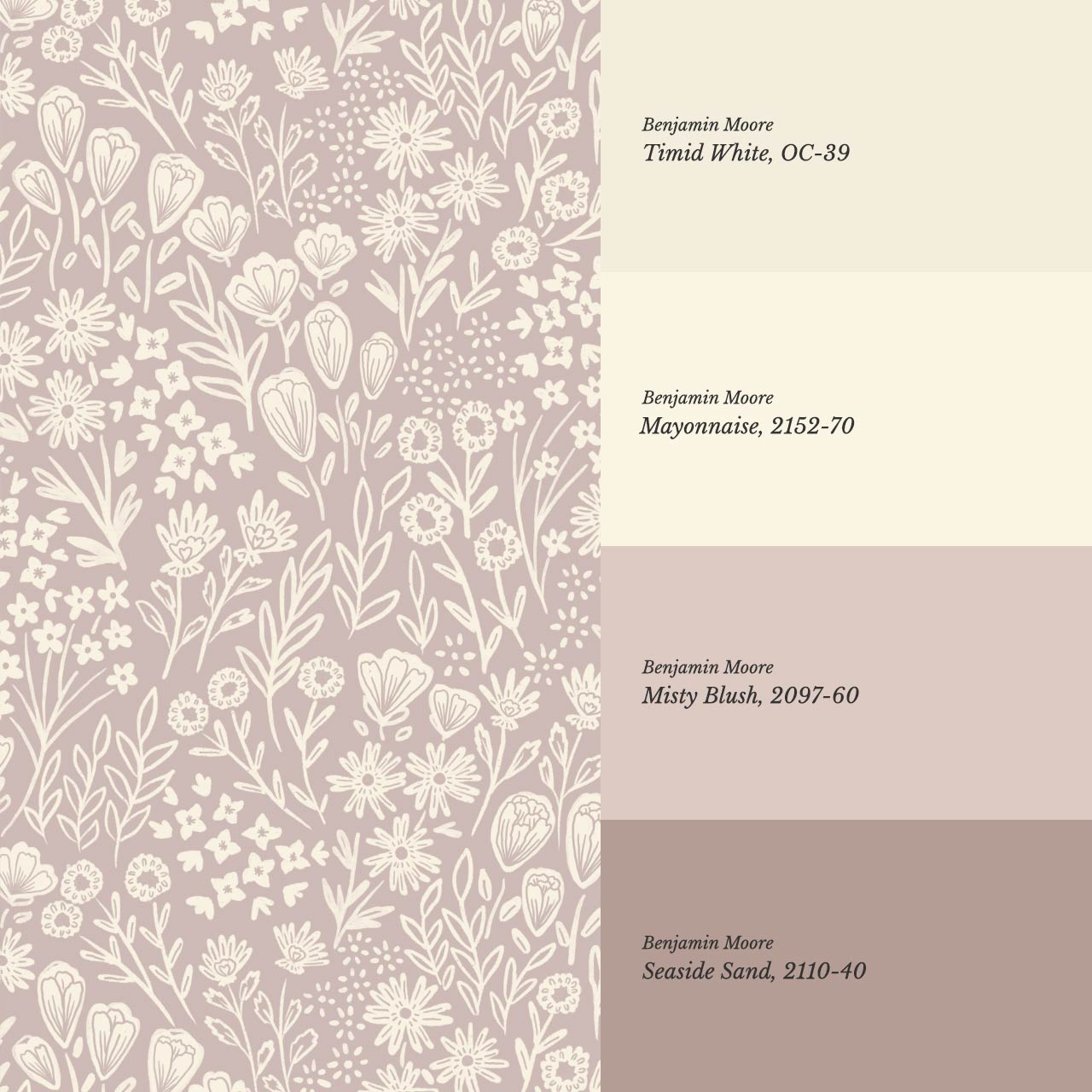 Sabella Summer Memories Mauve Butter Wallpaper