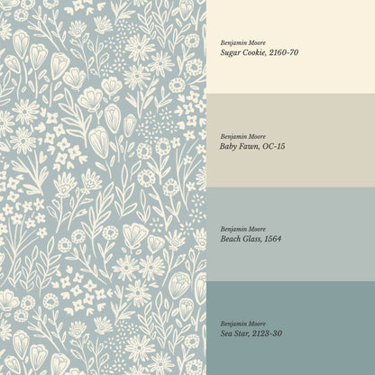 Sabella Summer Memories Sea Glass Ivory Wallpaper