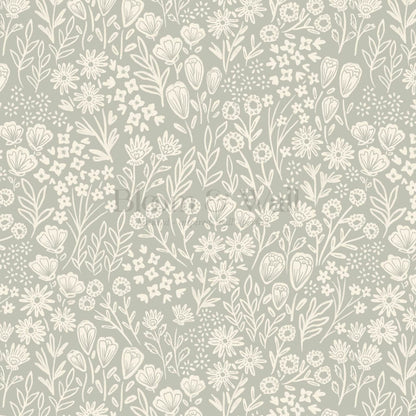 Sabella Summer Memories Vintage Olive Butter Wallpaper