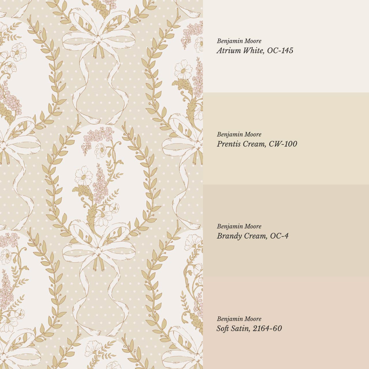 Saioa Rosie Posie Beige Cream Honey Wallpaper