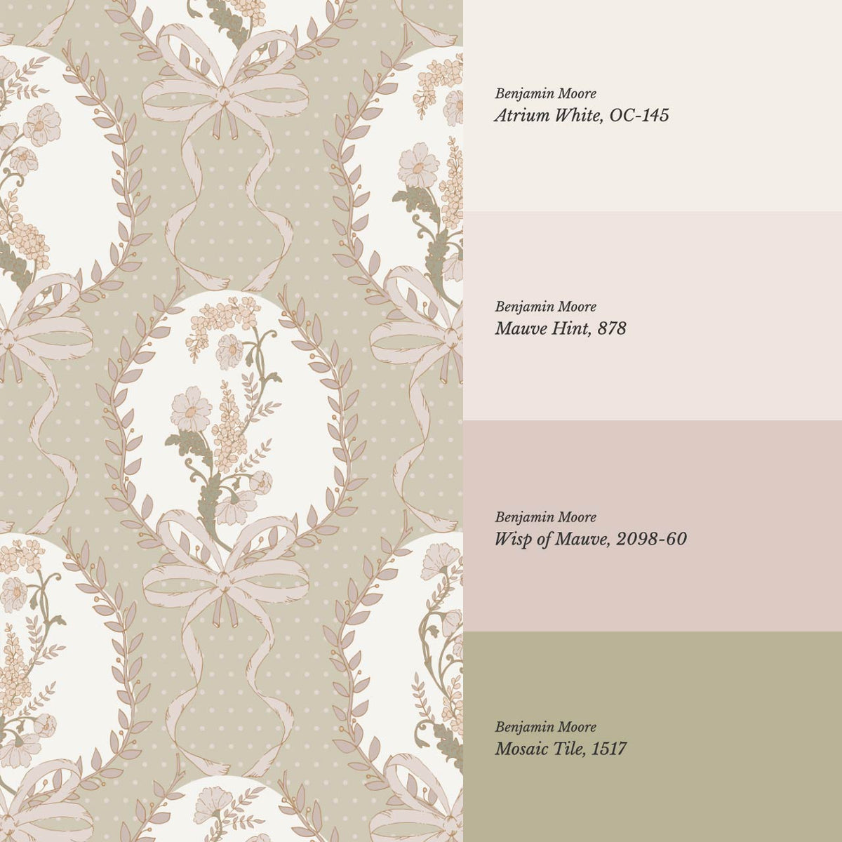 Saioa Rosie Posie Taupe Cream Plum Wallpaper