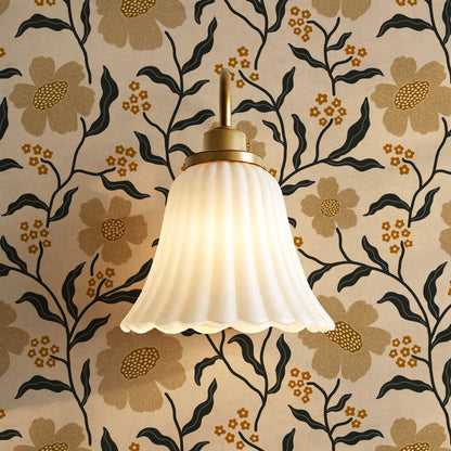 Salma Bloomery Vines Beige Brown Wallpaper