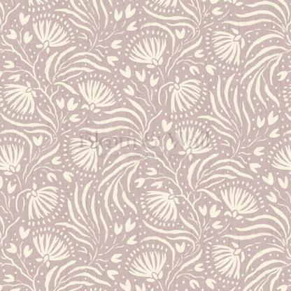 Salome Botanical Silhouettes Mauve Cream Wallpaper
