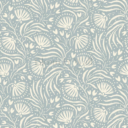 Salome Botanical Silhouettes Sea Glass Cream Wallpaper
