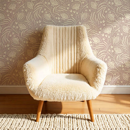 Salome Botanical Silhouettes Mauve Cream Wallpaper