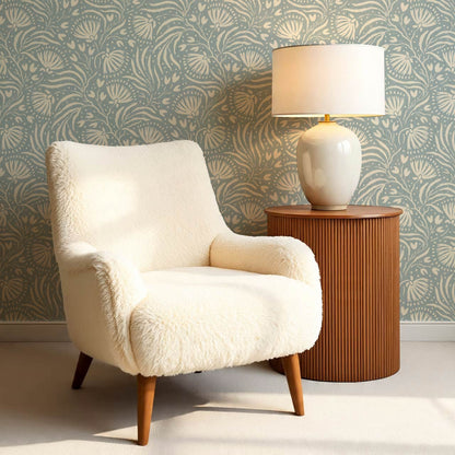 Salome Botanical Silhouettes Sea Glass Cream Wallpaper