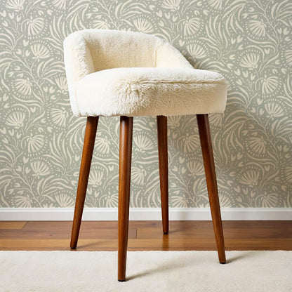 Salome Botanical Silhouettes Soft Olive Butter Wallpaper