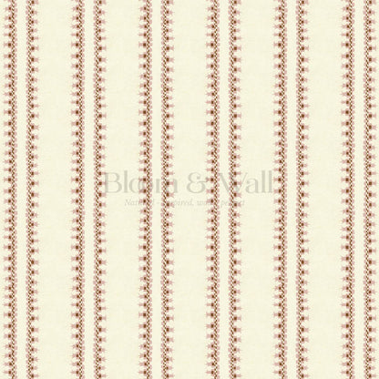 Salvadora Folk Stripes Rose Blush Butter Wallpaper