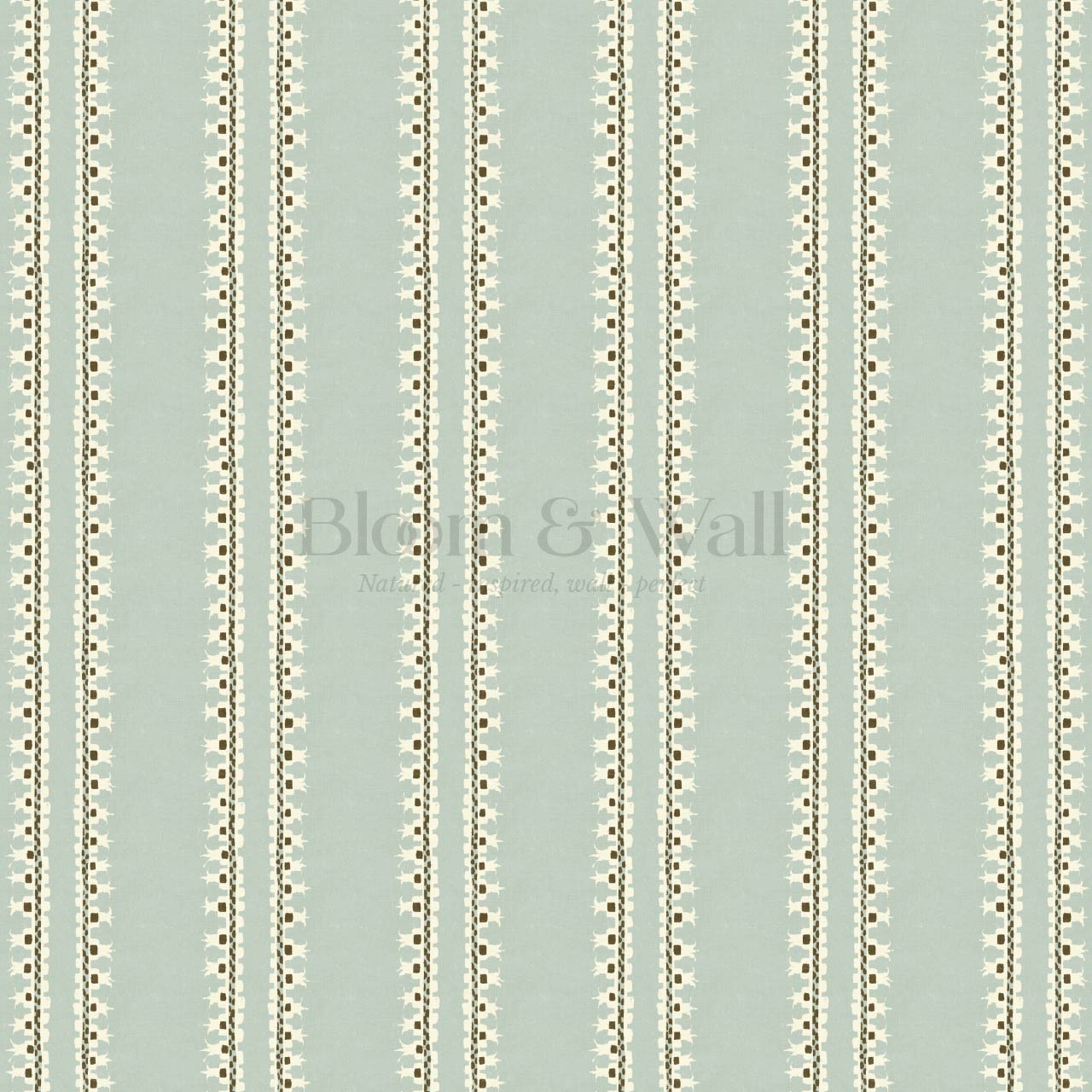 Salvadora Folk Stripes Mint Cream Wallpaper