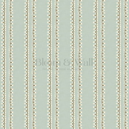 Salvadora Folk Stripes Mint Cream Wallpaper