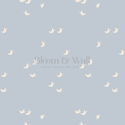 Sandra Quiet Flight Sky Cream Wallpaper