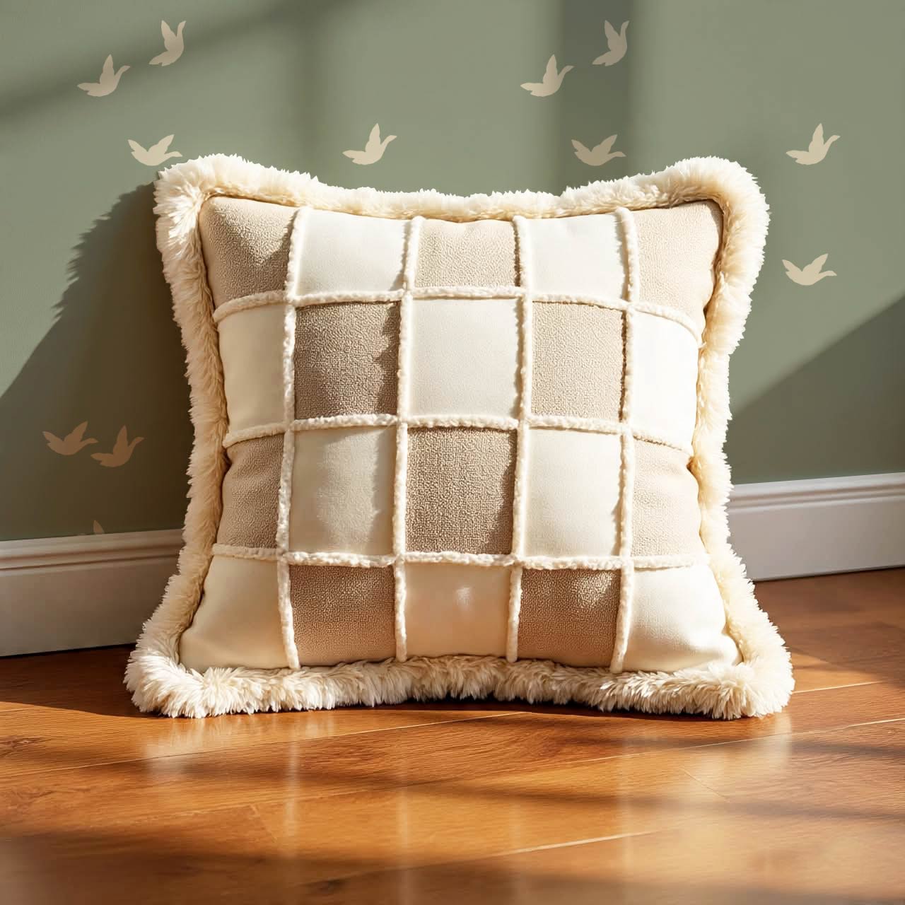 Sandra Quiet Flight Sage Beige Wallpaper