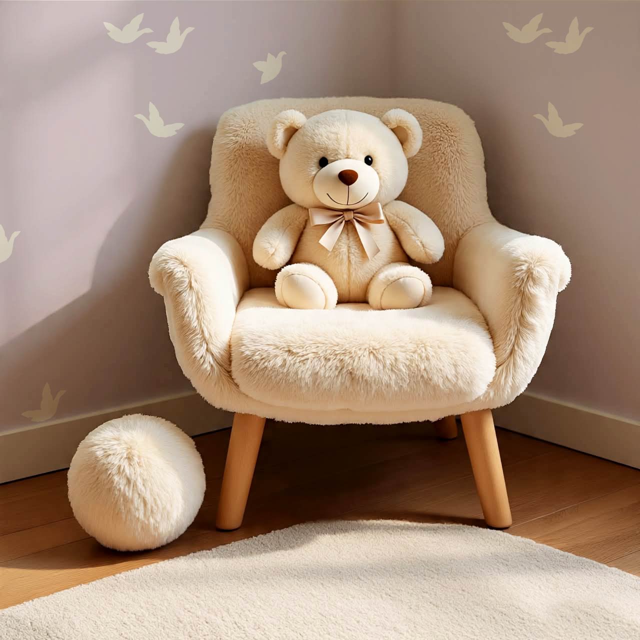 Sandra Quiet Flight Pearl Lilac Wallpaper