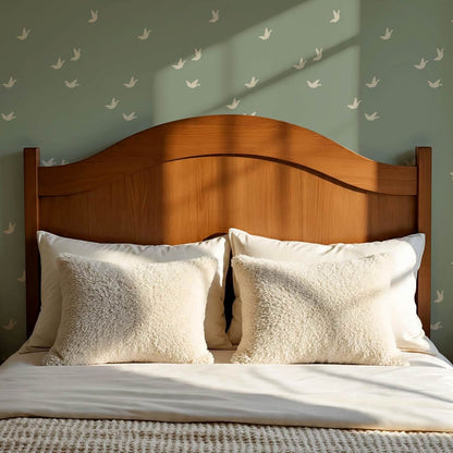 Sandra Quiet Flight Sage Beige Wallpaper