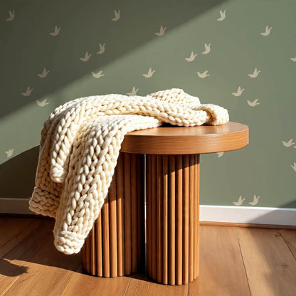 Sandra Quiet Flight Sage Beige Wallpaper
