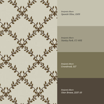 Sanita Vineries Olive Wallpaper