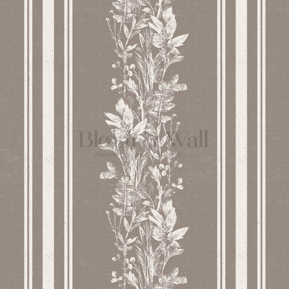 Sarai Wildflower Wide Stripes Clay Wallpaper