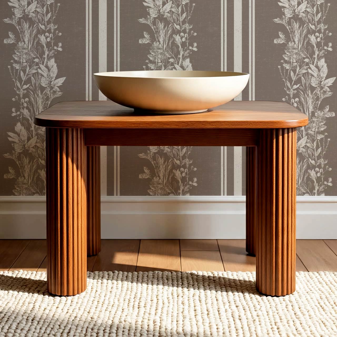 Sarai Wildflower Wide Stripes Clay Wallpaper