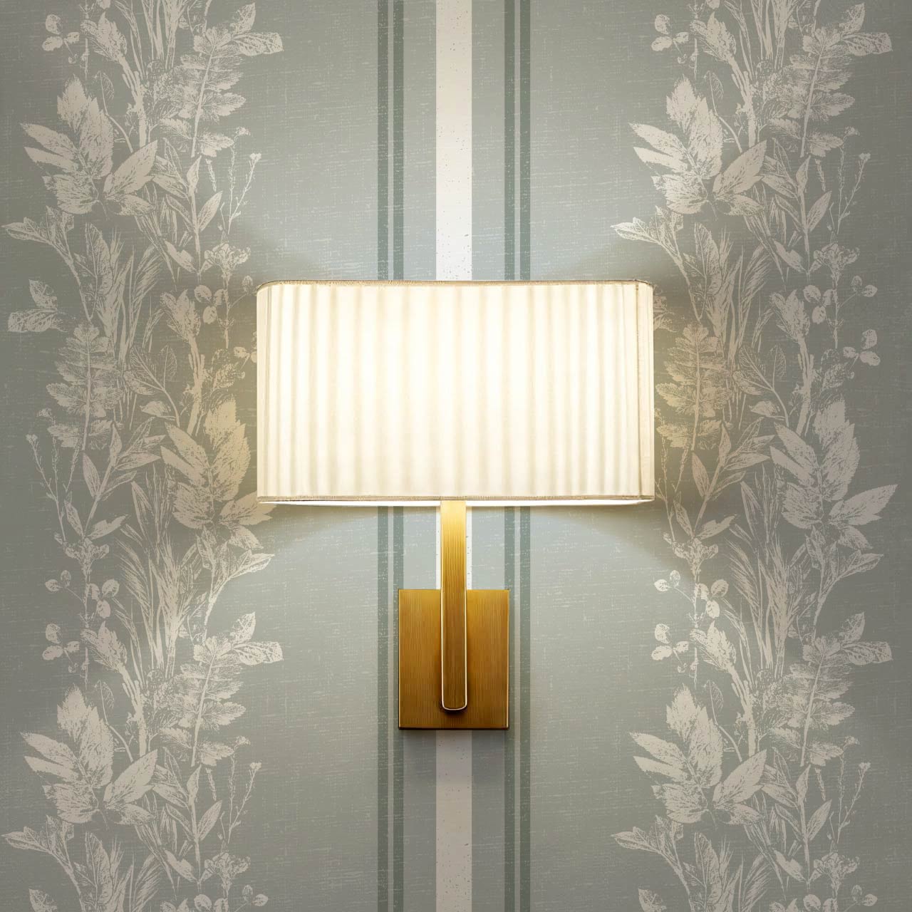 Sarai Wildflower Wide Stripes Sea Glass Wallpaper