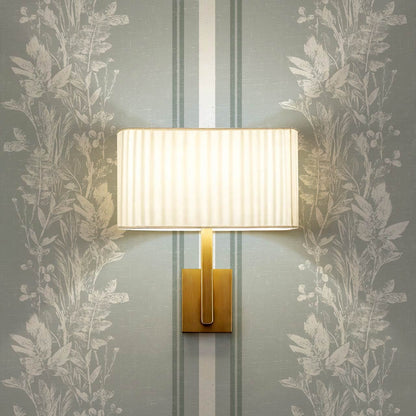 Sarai Wildflower Wide Stripes Sea Glass Wallpaper