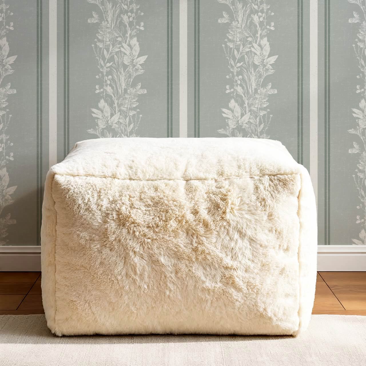 Sarai Wildflower Wide Stripes Sea Glass Wallpaper