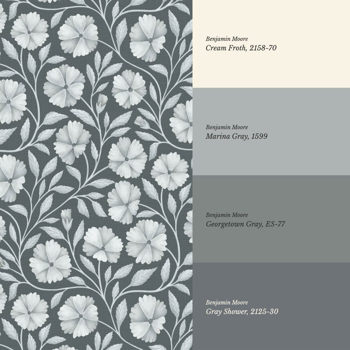 Sarra Cosmos Slate Smoke Wallpaper