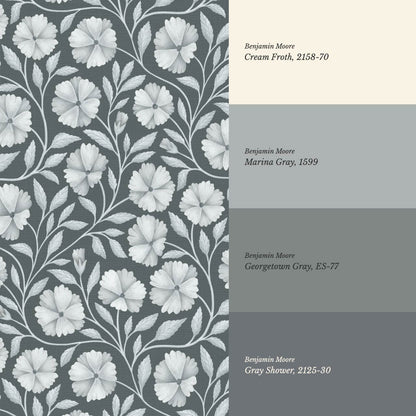 Sarra Cosmos Slate Smoke Wallpaper