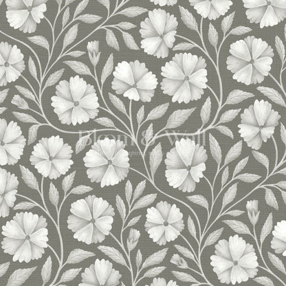Sarra Cosmos Deep Olive Gray Wallpaper