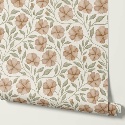 Sarra Cosmos Ivory Almond Wallpaper