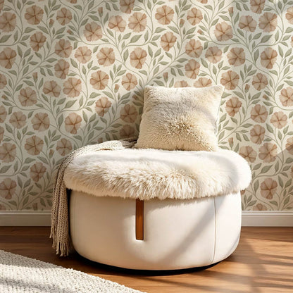 Sarra Cosmos Ivory Almond Wallpaper