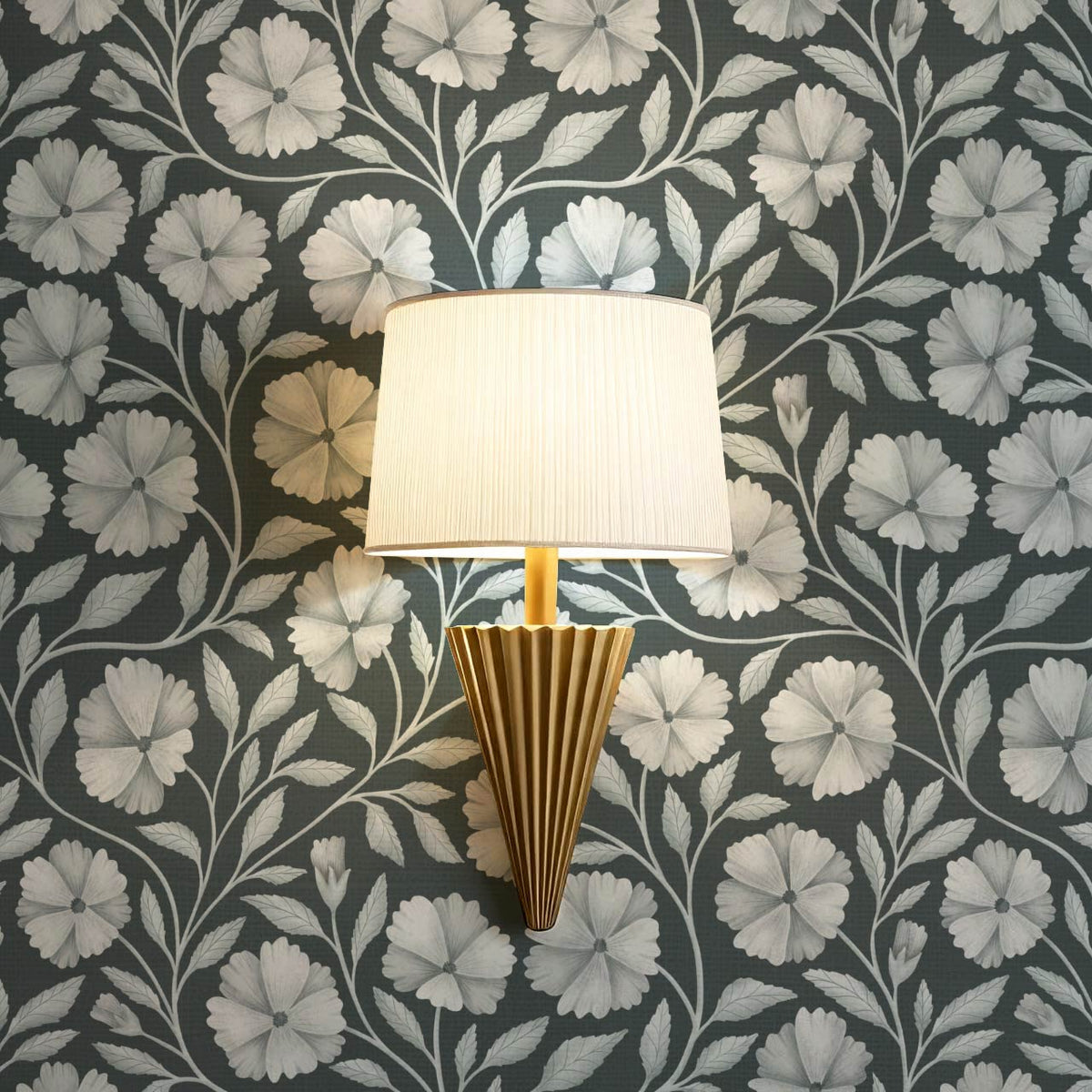 Sarra Cosmos Slate Smoke Wallpaper