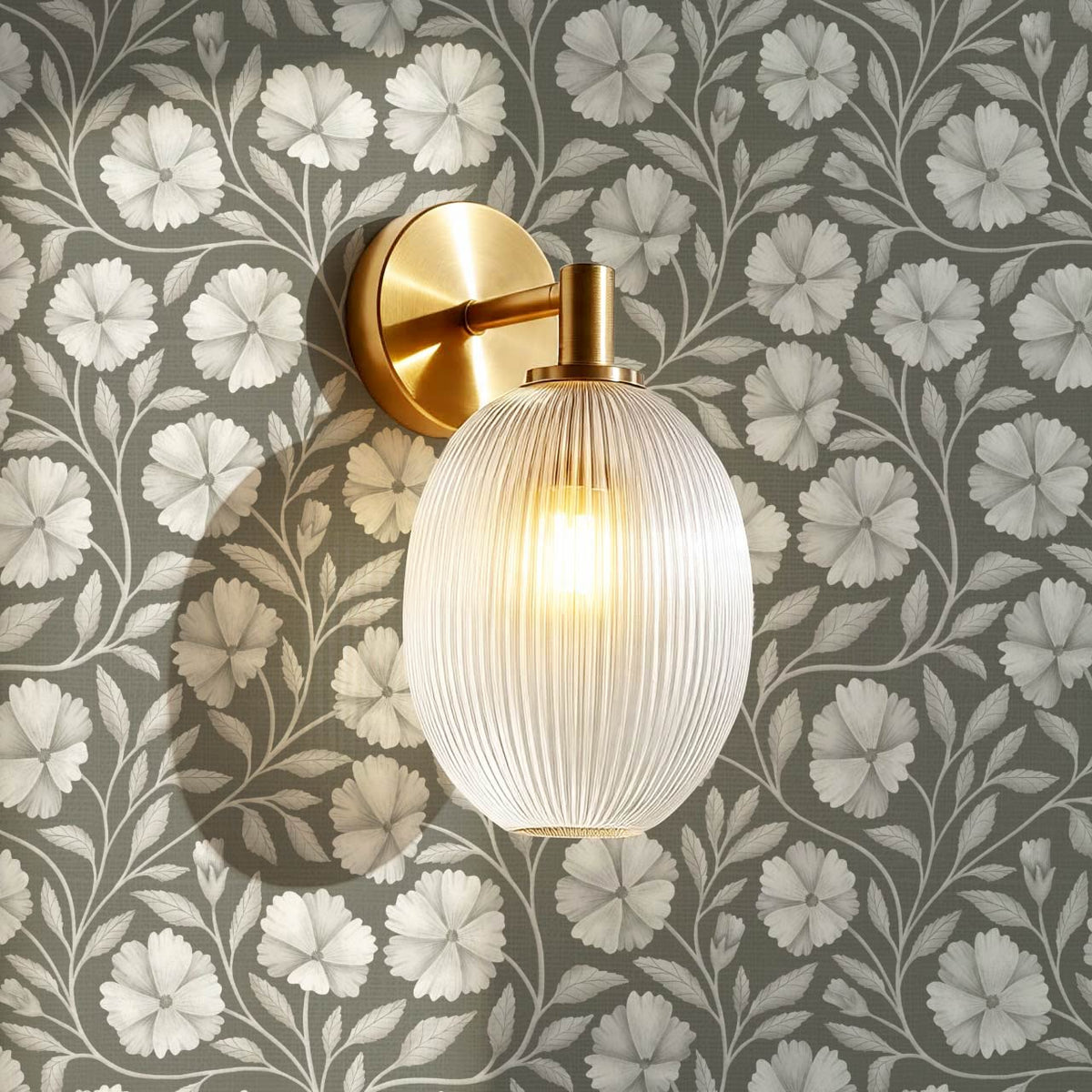Sarra Cosmos Deep Olive Gray Wallpaper