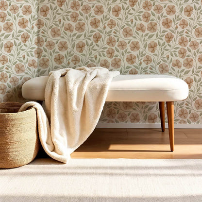 Sarra Cosmos Ivory Almond Wallpaper