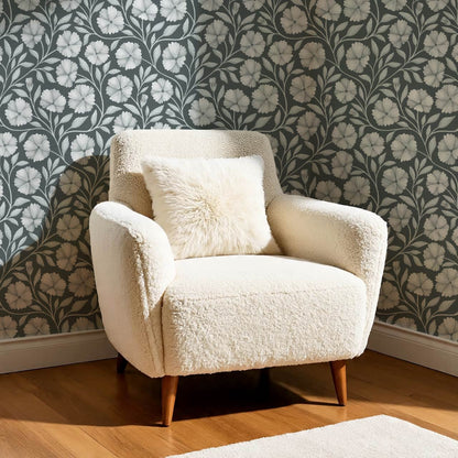 Sarra Cosmos Slate Smoke Wallpaper