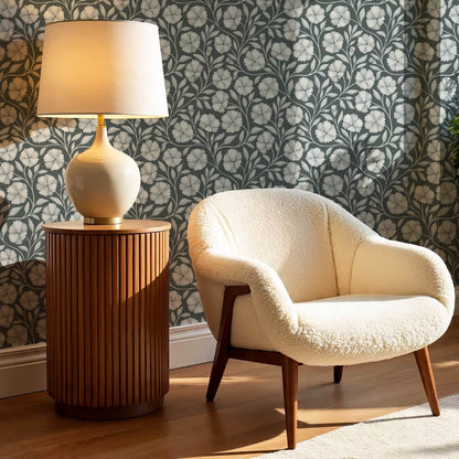 Sarra Cosmos Slate Smoke Wallpaper