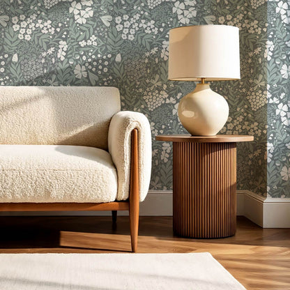 Savannah Garden Grove Slate Teal Wallpaper