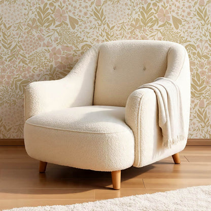 Savannah Garden Grove Floral Gold Pink Wallpaper