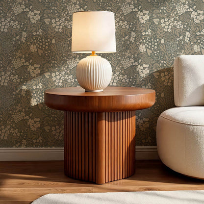 Savannah Garden Grove Floral Olive Wallpaper