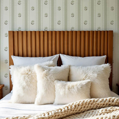 Sawyer Blooming Stripes Sage Wallpaper