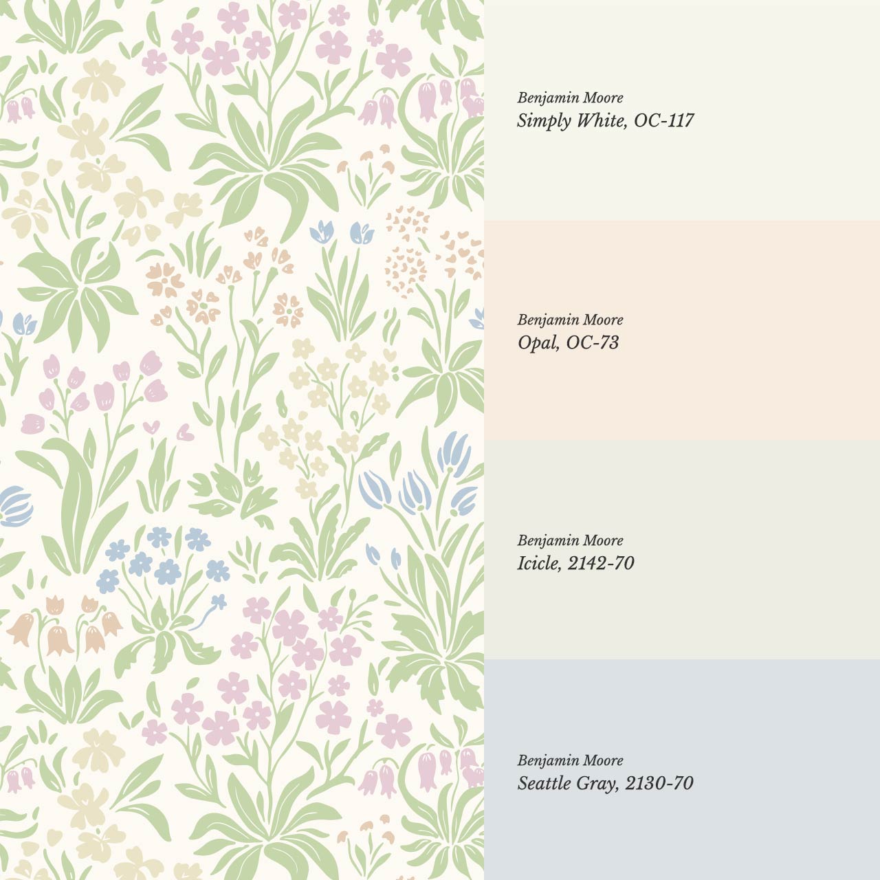 Saylor Millefleur Pastel Wallpaper