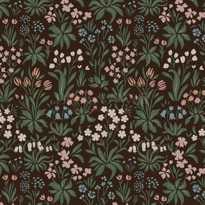 Saylor Millefleur Brown Wallpaper