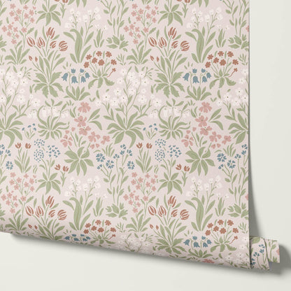 Saylor Millefleur Pink Wallpaper